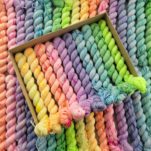 Painted Pastel Rainbow mini sock set